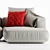 Zanotta Pianoalto Vol2: Modern Square Mesh Sofa 3D model small image 4