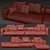 Zanotta Pianoalto Vol2: Modern Square Mesh Sofa 3D model small image 6