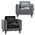 Sleek Modern Armchair: Prostoria Elegance 3D model small image 5