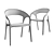 Sleek Stackable Gossip Chair 3D model small image 3