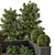 Outdoor Garden Set: Bush & Tree - Model 182 3D model small image 2