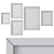 Versatile Frame Set: White, Black, Gray, Beige Wood 3D model small image 3