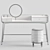 Elegant Praddy Naica Dressing Table 3D model small image 4