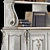 Elegant Roberto Giovannini Bookcase 3D model small image 3