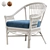 Bermuda Rattan Game Chair: Stylish and Comfortable 3D model small image 1