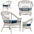 Bermuda Rattan Game Chair: Stylish and Comfortable 3D model small image 3