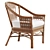 Bermuda Rattan Game Chair: Stylish and Comfortable 3D model small image 6