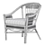 Bermuda Rattan Game Chair: Stylish and Comfortable 3D model small image 7
