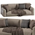 Modern Poliform Paris Seoul 2-Seat Leather Sofa 3D model small image 3