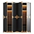 Elegant Woodgrain Wardrobe 3D model small image 3