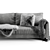 Meridiani Bisse 2015: Sleek Modern Sofa 3D model small image 2