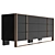 Contemporary Nova Domus Cartier Dresser: Black Gloss & Matte Rose Gold Finish 3D model small image 2