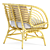 Natural Rattan Armchair: IKEA BUSKBO 3D model small image 3