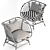 Natural Rattan Armchair: IKEA BUSKBO 3D model small image 5