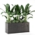 Concrete Pot Outdoor Plants Set 3D model small image 3