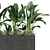 Concrete Pot Outdoor Plants Set 3D model small image 4