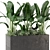 Concrete Pot Outdoor Plants Set 3D model small image 5