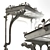 Art-Deco Wrought-Iron Canopy 3D model small image 3