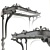 Art-Deco Wrought-Iron Canopy 3D model small image 7