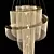 Spiral Chrome Chain Chandelier 3D model small image 2