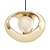 Elegant Gold Leaf Pendant 3D model small image 1