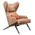 Amos Leather Accent Chair - Stylish and Elegant 3D model small image 1