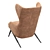 Amos Leather Accent Chair - Stylish and Elegant 3D model small image 3