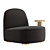 Polar Lounge Chair with Side Table - Modern Comfort for Any Space 3D model small image 3