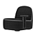 Polar Lounge Chair with Side Table - Modern Comfort for Any Space 3D model small image 6