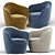 Modern Lina Swivel Chair - Stylish & Functional 3D model small image 2