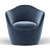 Modern Lina Swivel Chair - Stylish & Functional 3D model small image 3