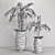 Elegant Orchid Vase 3D model small image 3