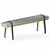 Modern Upholstered Beech Bench by RS Barcelona 3D model small image 1
