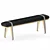 Modern Upholstered Beech Bench by RS Barcelona 3D model small image 2