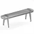 Modern Upholstered Beech Bench by RS Barcelona 3D model small image 4