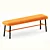 Connubia YO! Upholstered Bench: Beech legs perfection 3D model small image 1