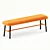 Connubia YO! Upholstered Bench: Beech legs perfection 3D model small image 4