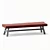 Modern GRAY 15 Upholstered Bench 3D model small image 4