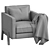 Contemporary Condea Armchair 3D model small image 5