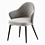 Aria Contemporary Velvet Armchair 3D model small image 1