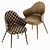 Aria Contemporary Velvet Armchair 3D model small image 4