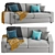 Cozy Comfort: Ikea Kivik Sofa 3D model small image 1
