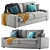 Cozy Comfort: Ikea Kivik Sofa 3D model small image 2