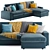 Modern Stylish Ikea Kivik Corner Sofa 3D model small image 3