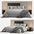 Quadrant Bed: Sleek and Stylish with Side Panels 3D model small image 2