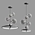 Modern Black Metal and Glass Pendant Light 3D model small image 2