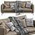 Modern Interface Leather Sofa 3D model small image 2