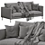 Modern Interface Leather Sofa 3D model small image 4