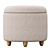 Boucle Louise Ottoman: Stylish Storage Solution 3D model small image 2