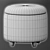 Boucle Louise Ottoman: Stylish Storage Solution 3D model small image 3